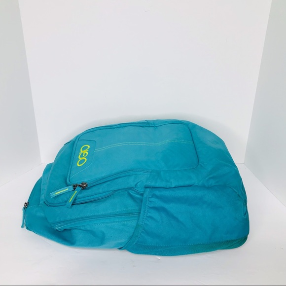 OGIO Operatrix 17” Laptop Computer Backpack Bag Teal Blue / Yellow - Picture 4 of 6